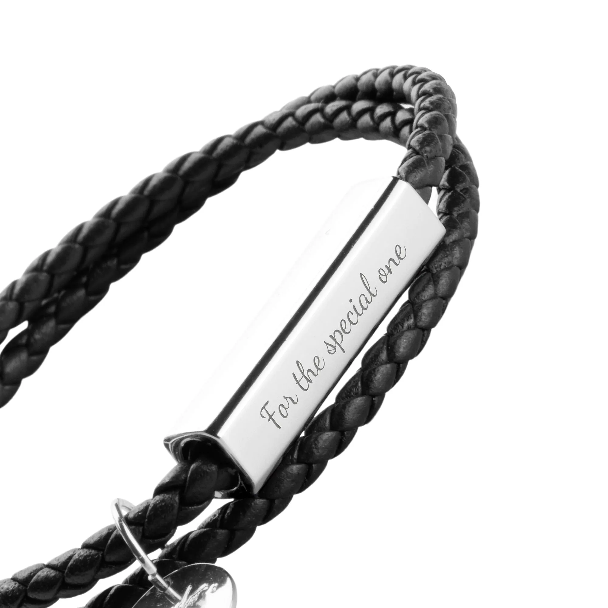 Customizable Name Design Ricordi Italian Leather Wrap Bracelet