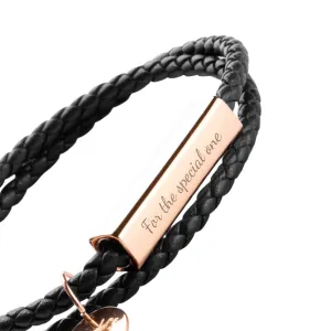 Customizable Name Design Ricordi Italian Leather Wrap Bracelet
