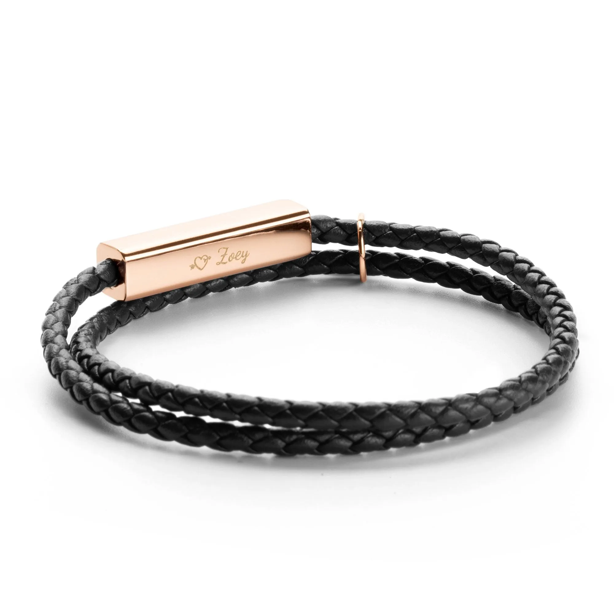 Customizable Name Design Ricordi Italian Leather Wrap Bracelet