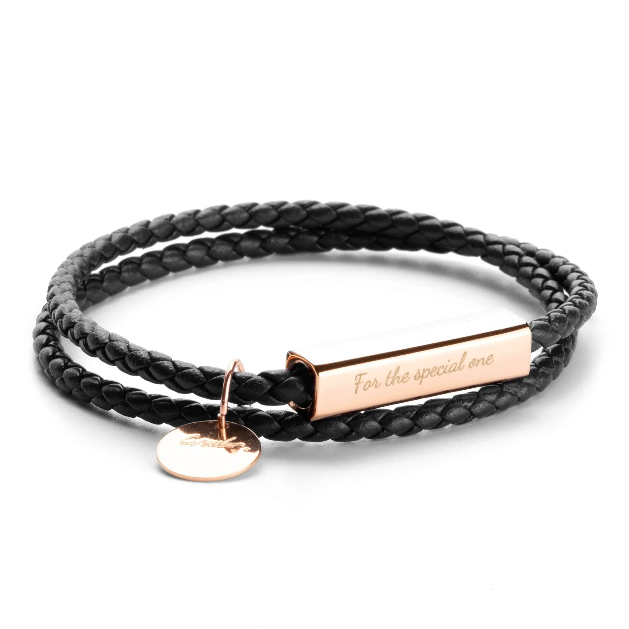 Customizable Name Design Ricordi Italian Leather Wrap Bracelet