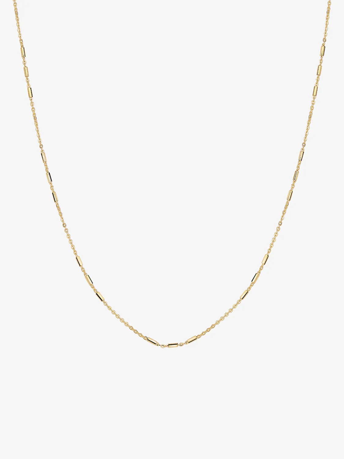Cylinder Bead Chain Necklace
