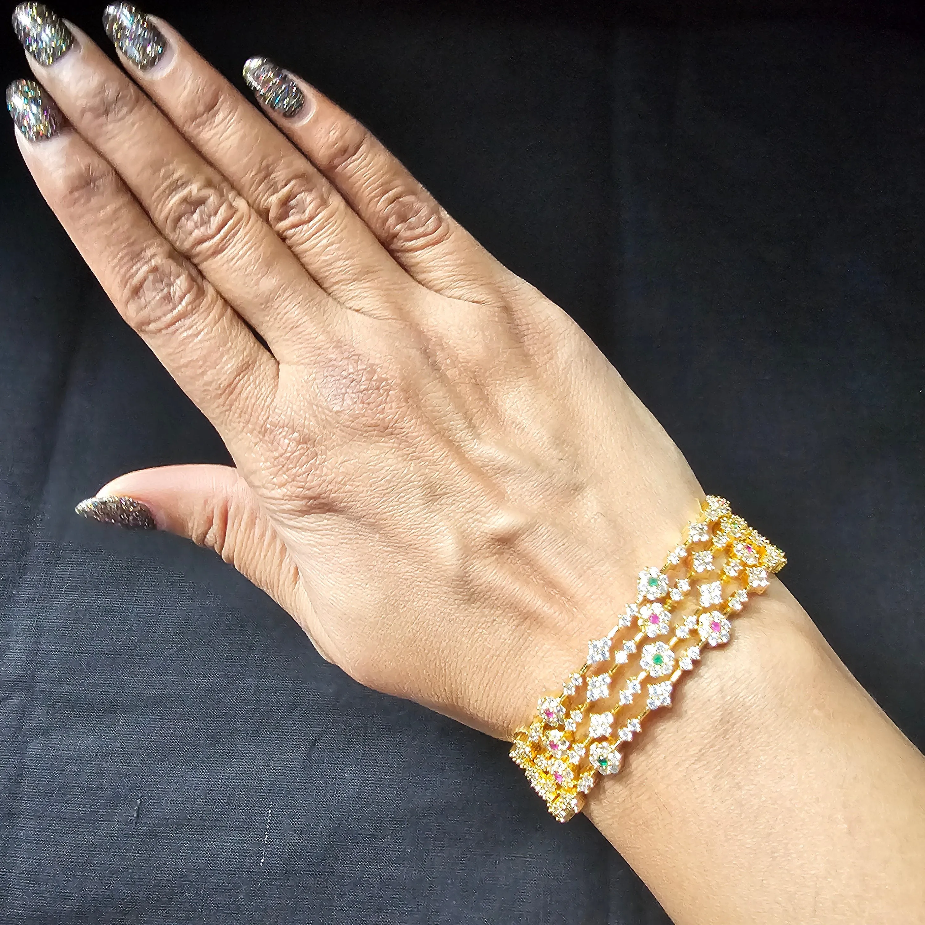 CZ 4 Bangles set