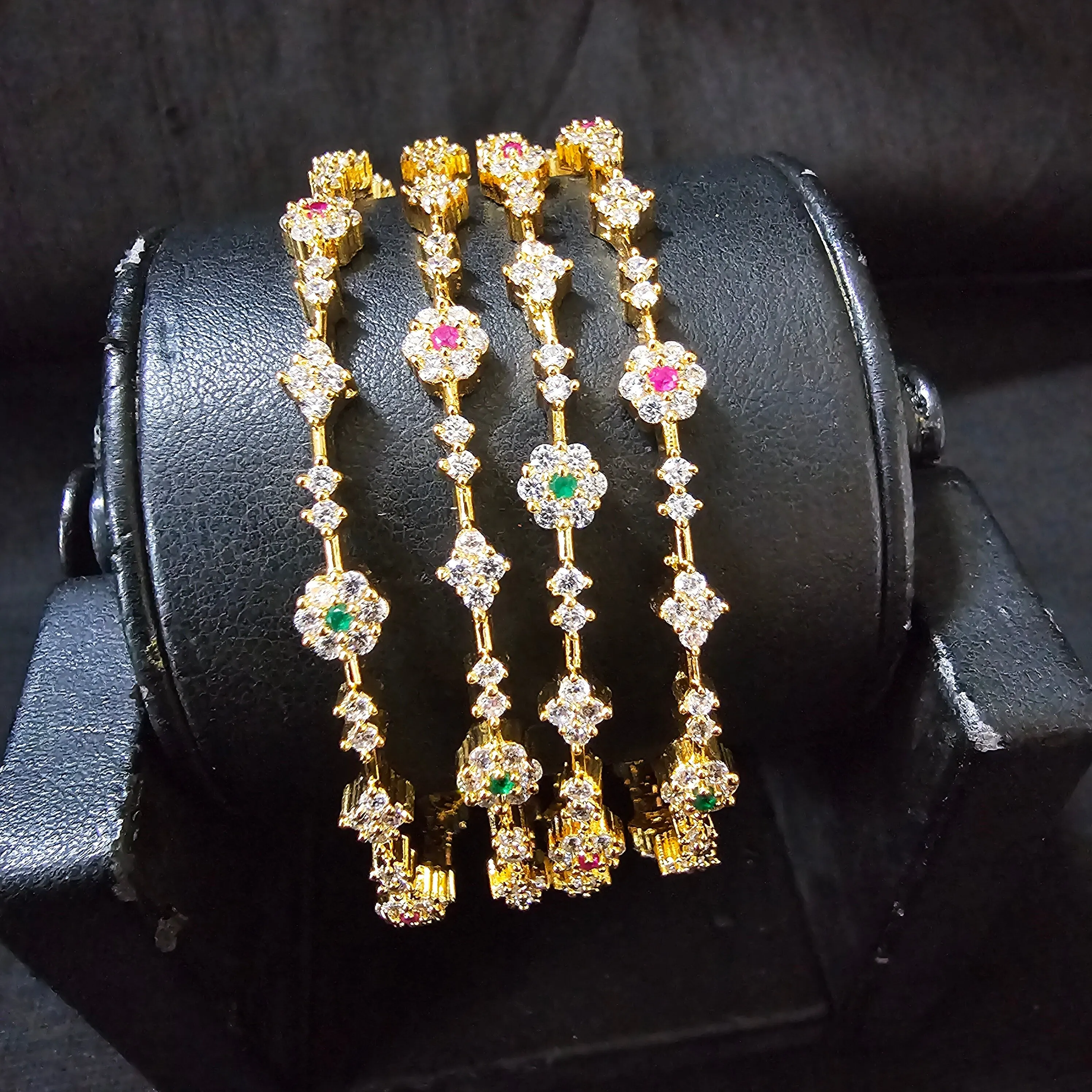 CZ 4 Bangles set