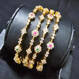 CZ 4 Bangles set