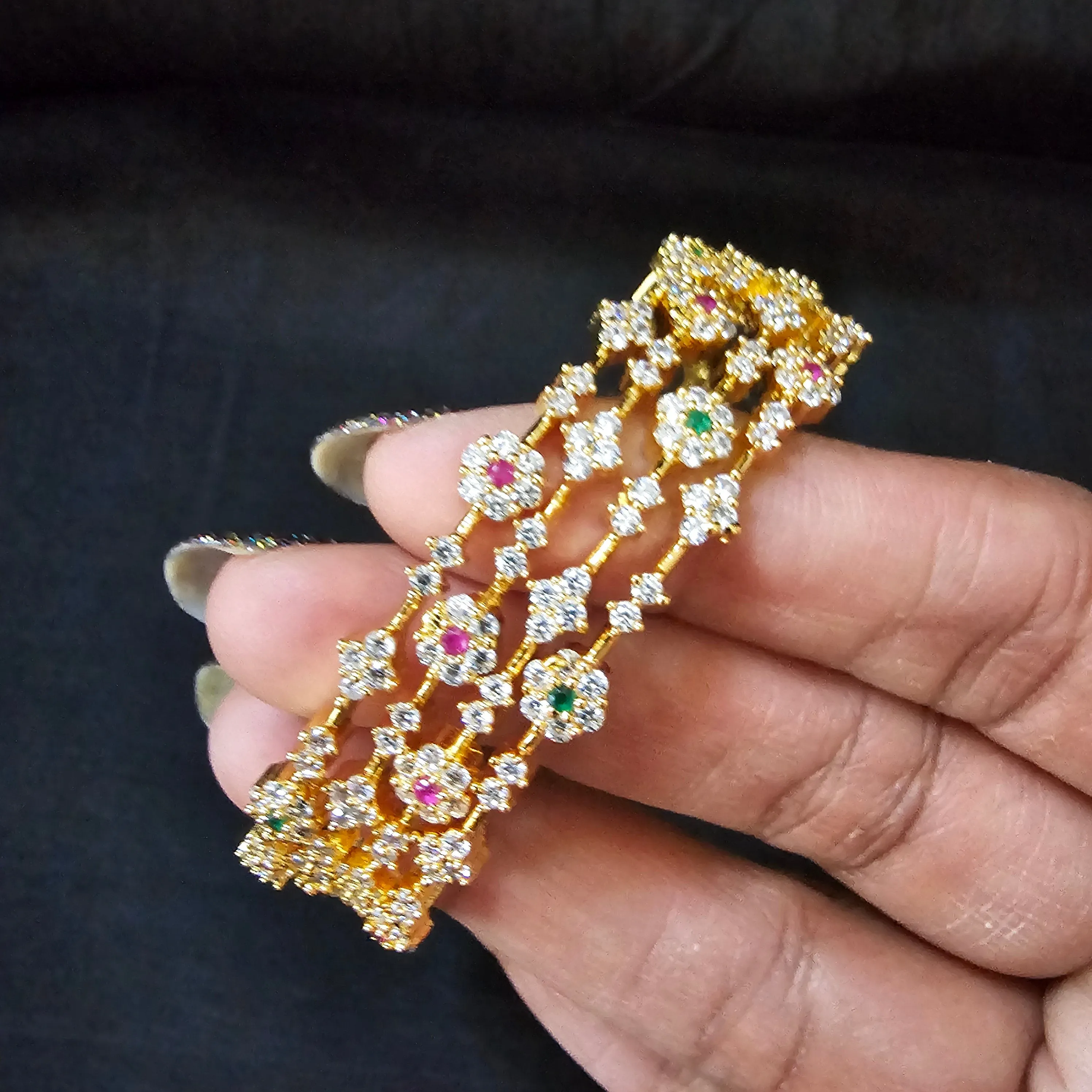 CZ 4 Bangles set