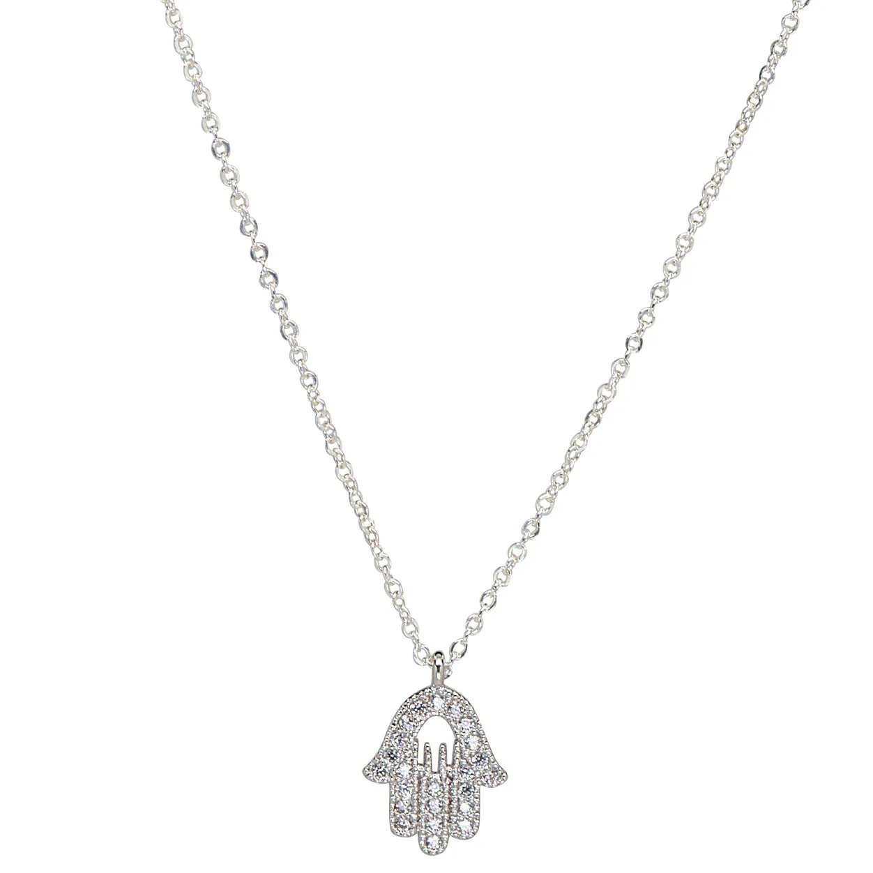 CZ Khamsa Necklace