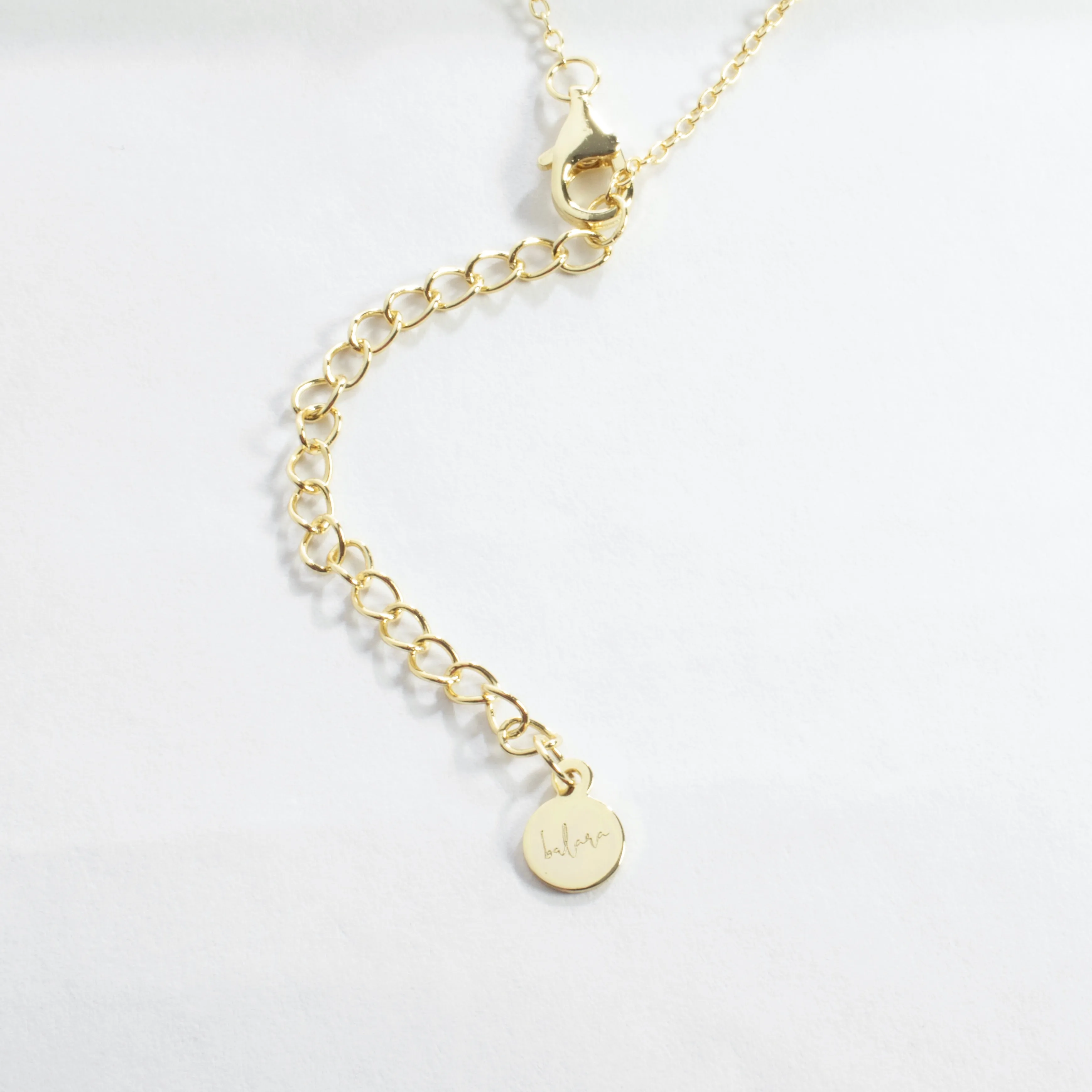 CZ Starburst Disc Necklace - Gold