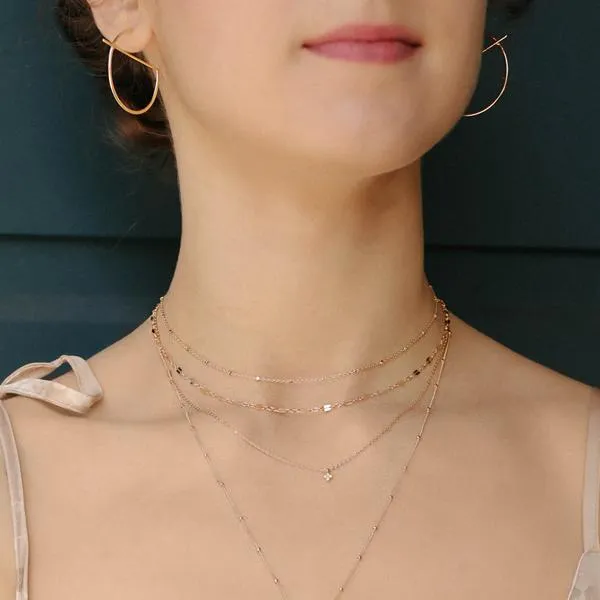 CZ Tiny Rhombus Necklace