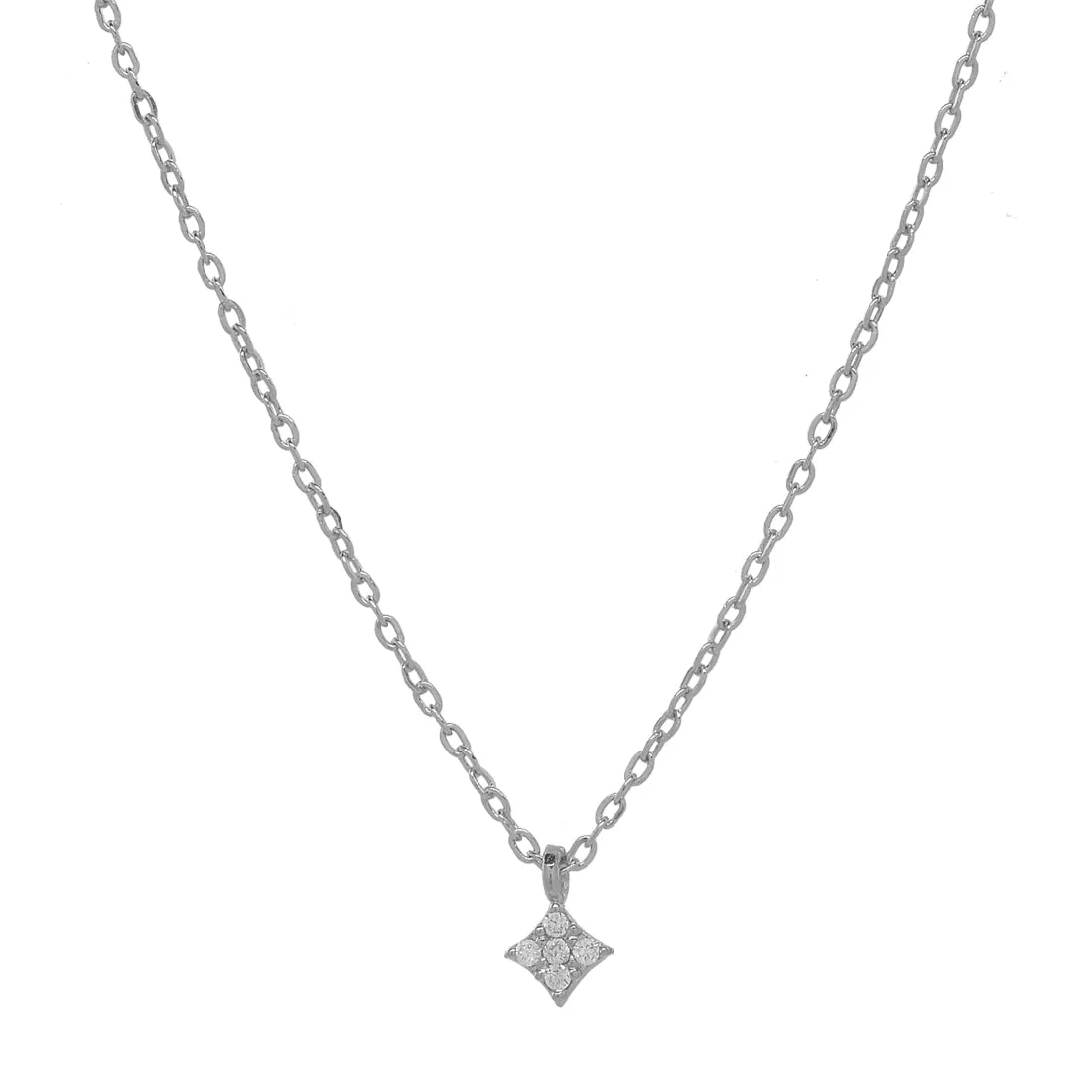 CZ Tiny Rhombus Necklace