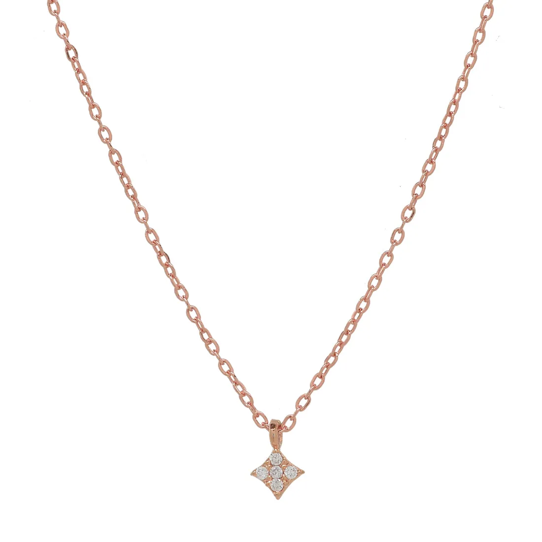CZ Tiny Rhombus Necklace