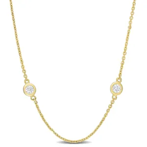 Diamond By The Yard Station Necklace 18"