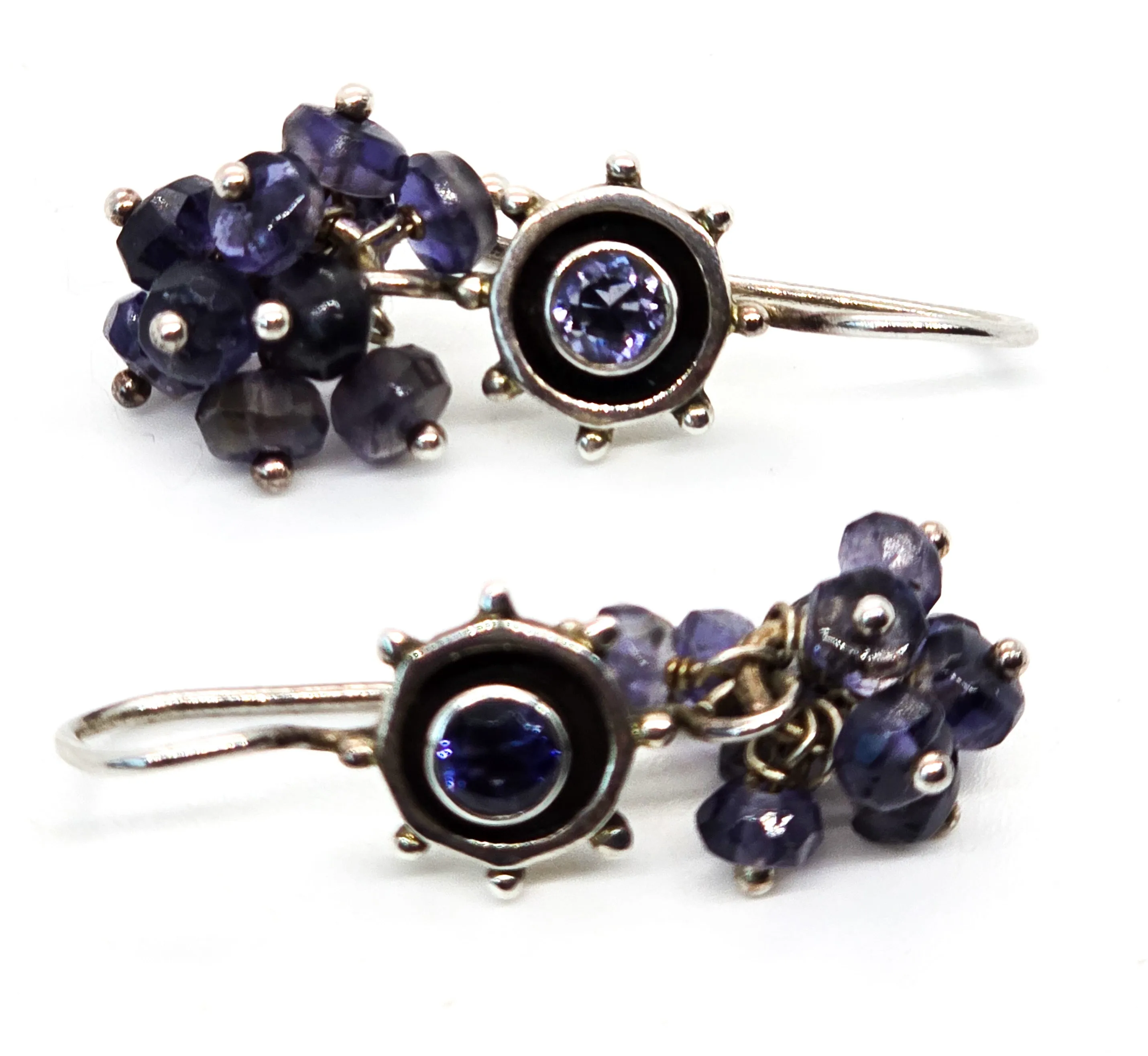 DP Doug Paulus India Iolite Sterling silver gemstone vintage sterling silver earrings