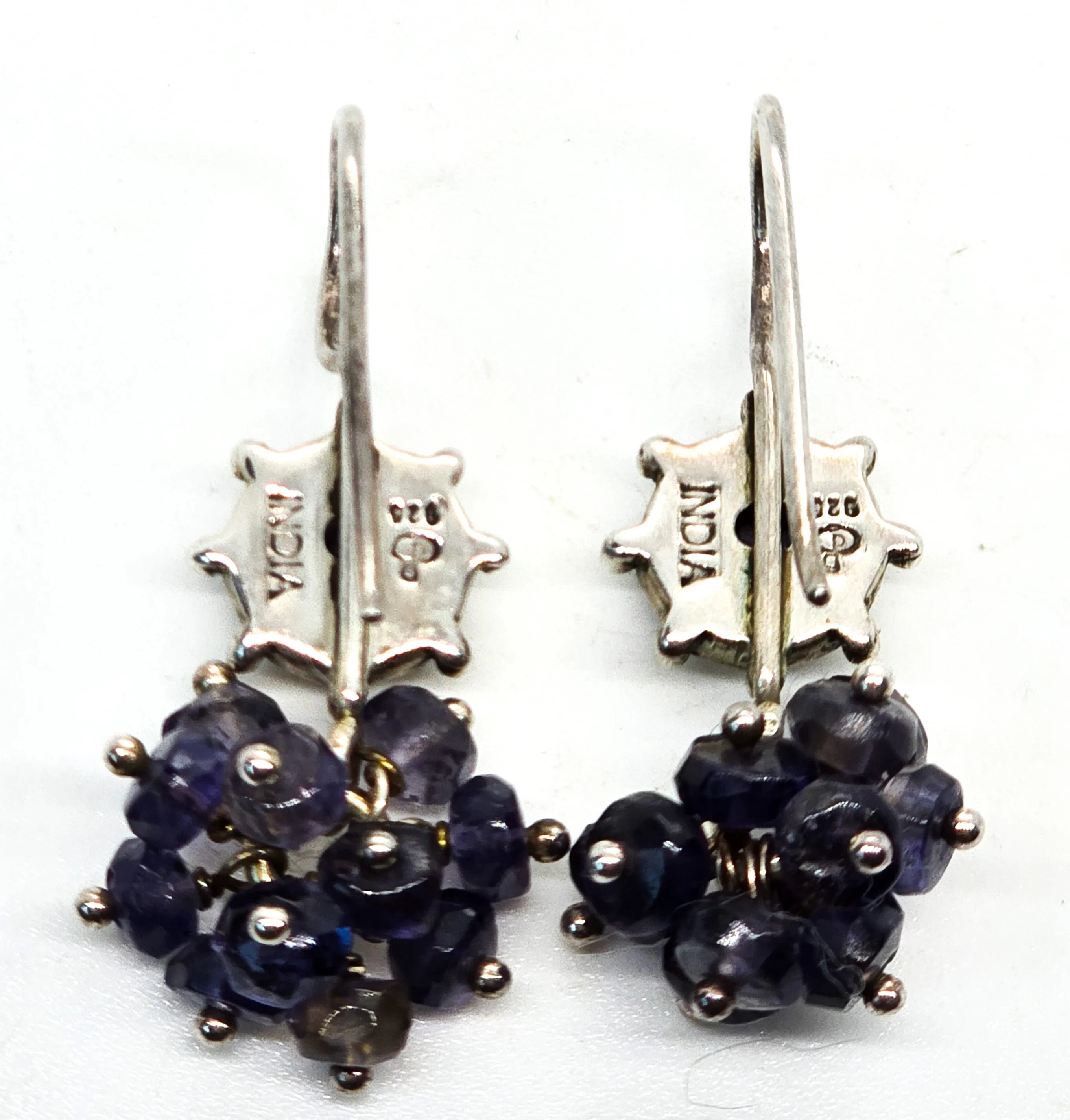 DP Doug Paulus India Iolite Sterling silver gemstone vintage sterling silver earrings