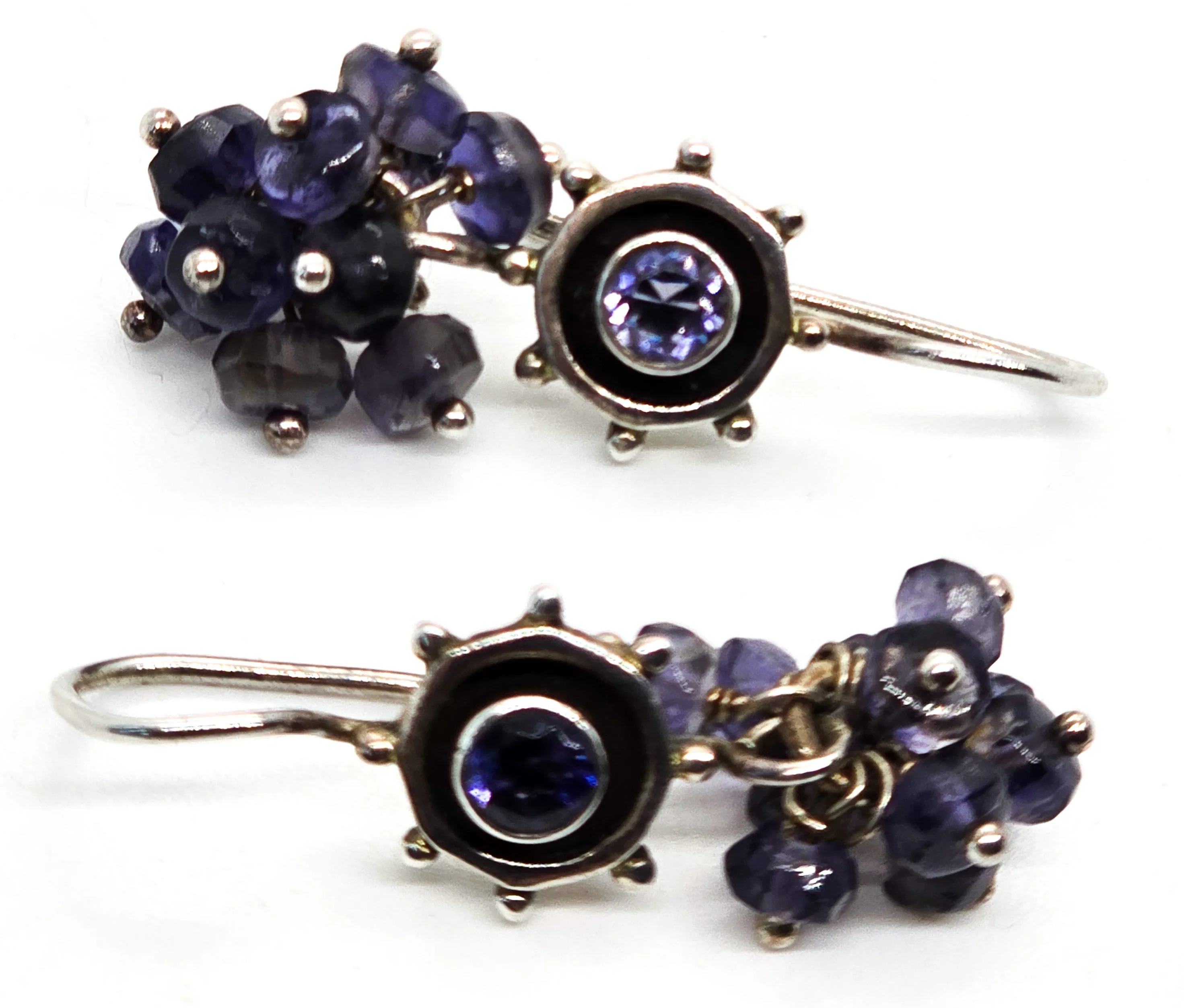DP Doug Paulus India Iolite Sterling silver gemstone vintage sterling silver earrings