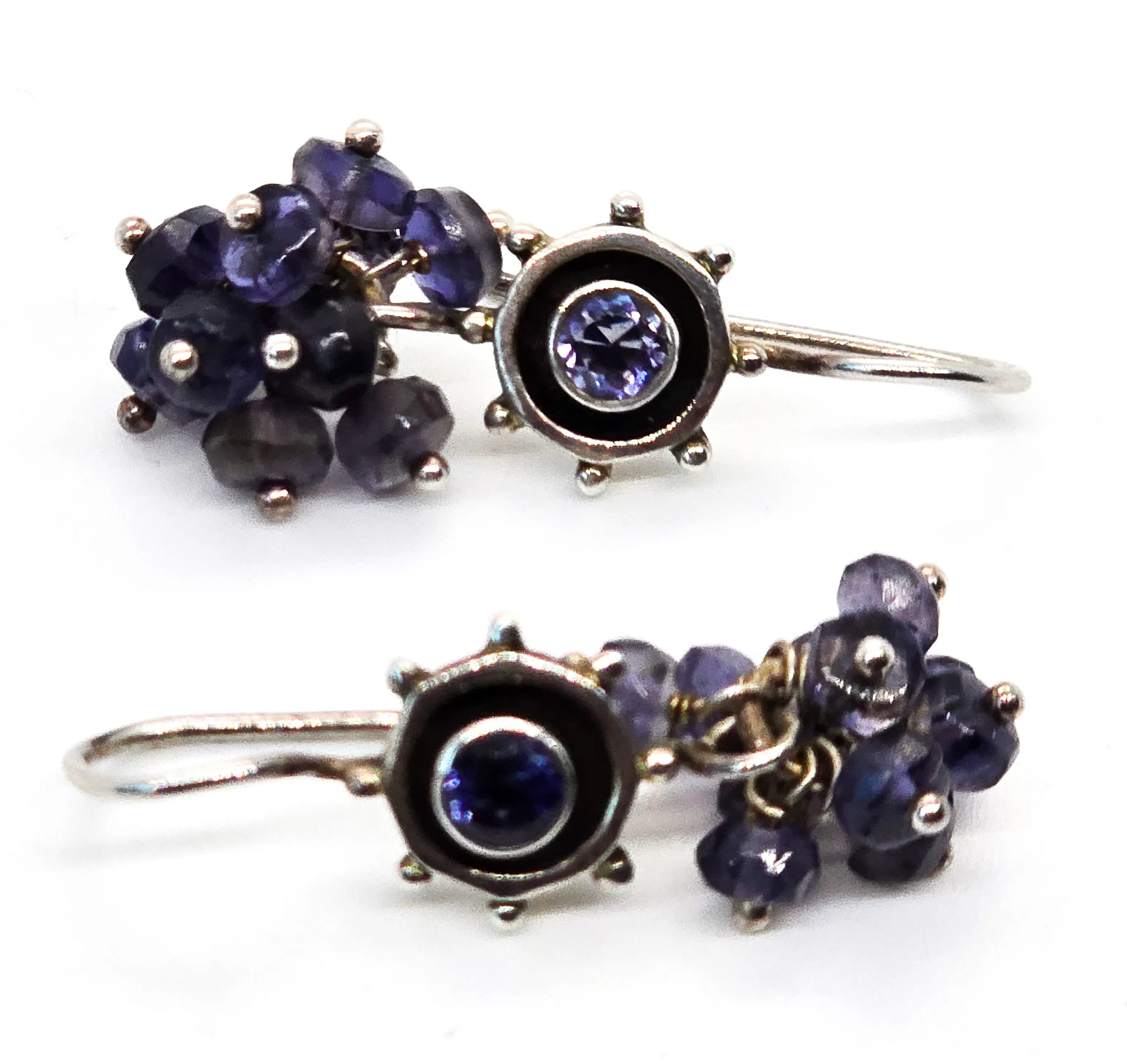 DP Doug Paulus India Iolite Sterling silver gemstone vintage sterling silver earrings