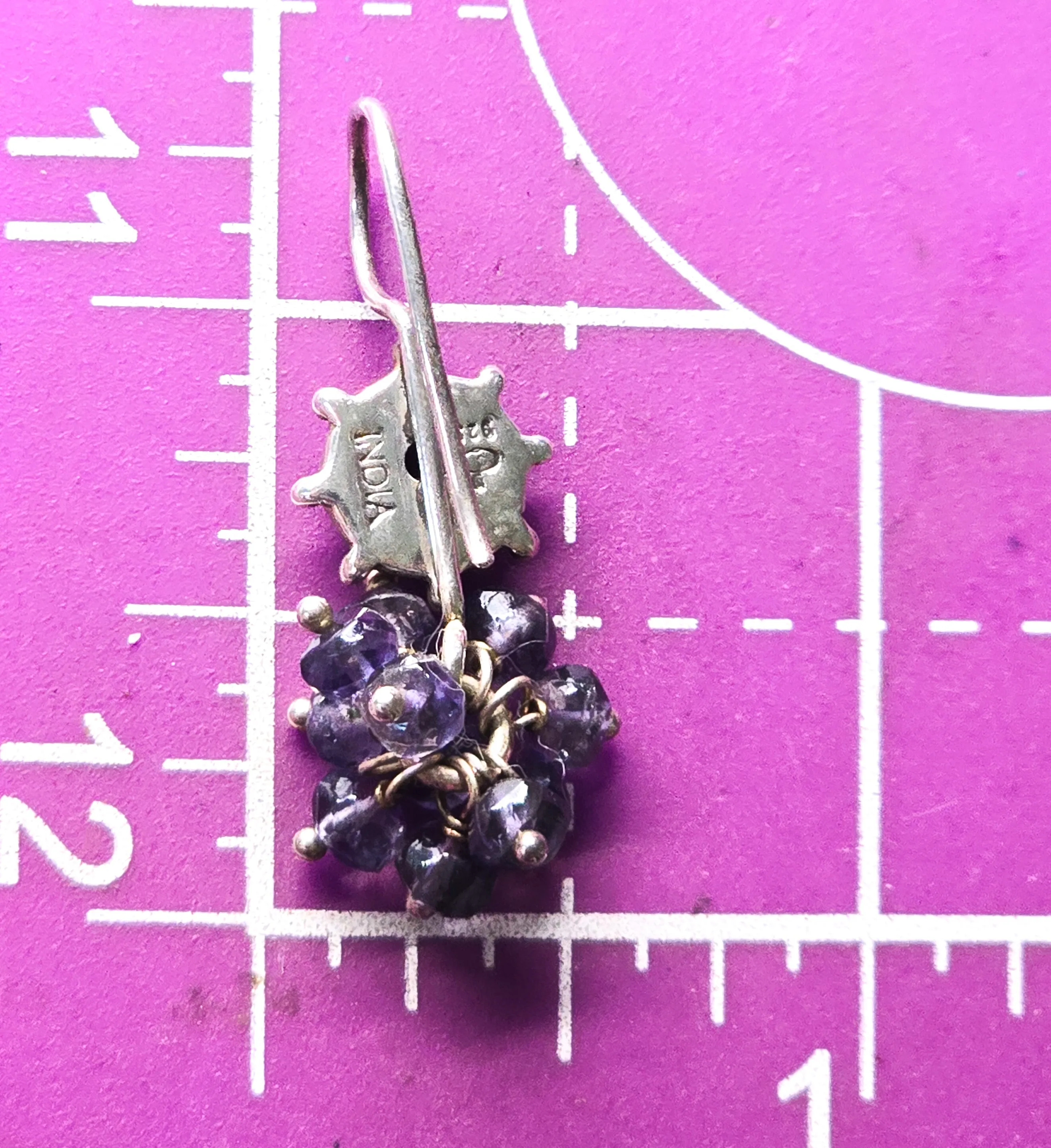DP Doug Paulus India Iolite Sterling silver gemstone vintage sterling silver earrings