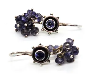DP Doug Paulus India Iolite Sterling silver gemstone vintage sterling silver earrings