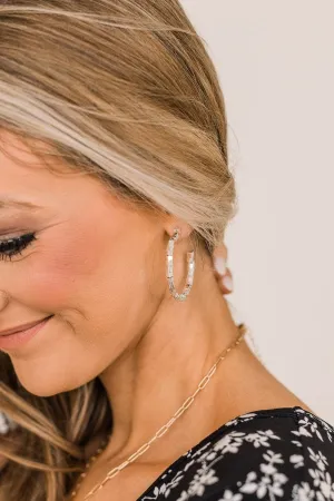 Dream Chaser C-Hoop Earrings- Silver