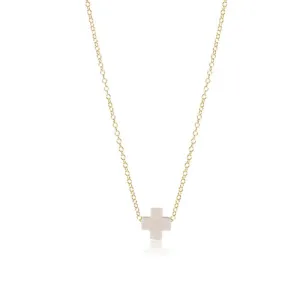 egirl 14" Necklace Gold Off-White Signature Cross