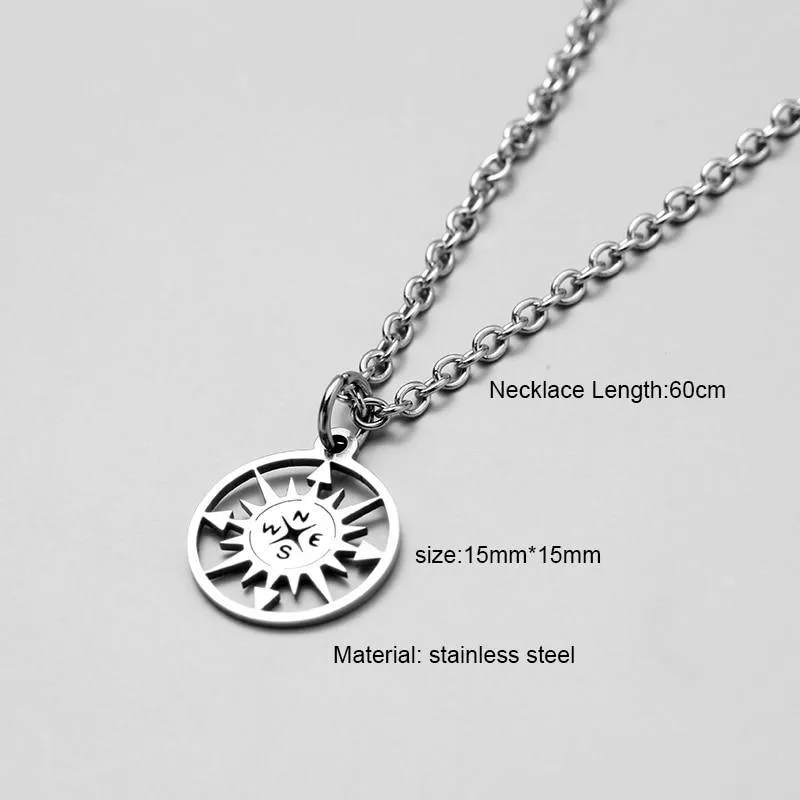 Elegant Modern Men Stainless Steel Necklace For Women and Men Simple Long Chain Rectangular pendant Necklace Statement Couples Choker Gifts