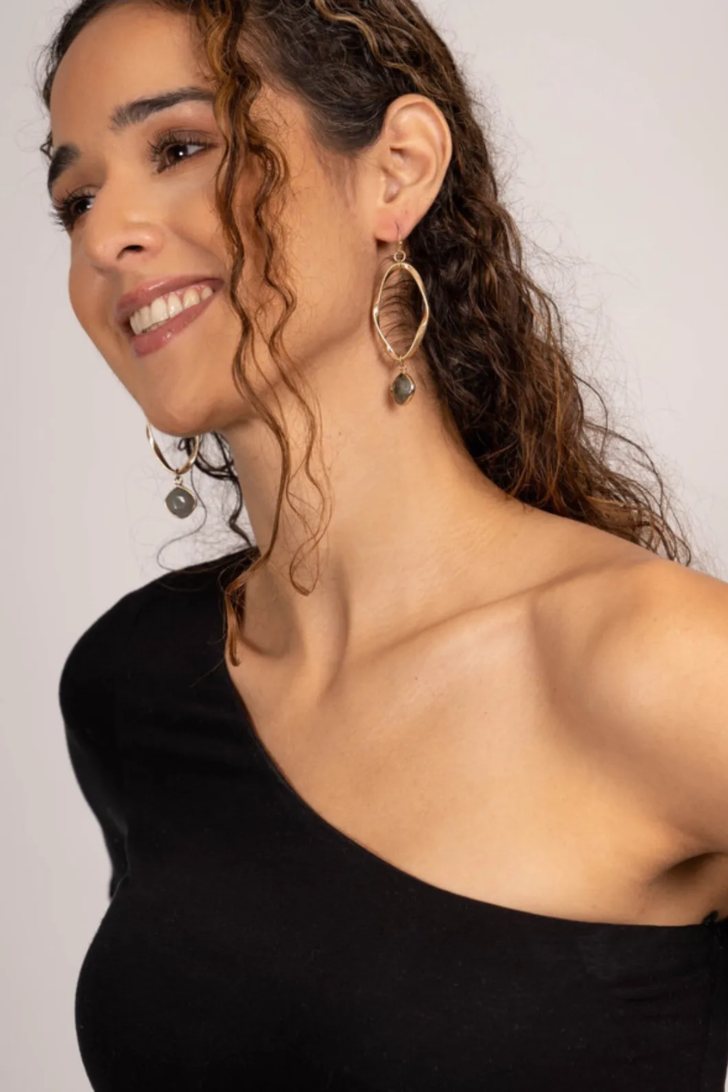 Ella Gemstone Drop Earrings