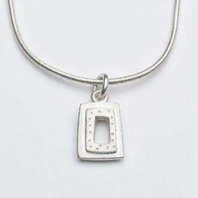 Emily Rosenfeld Sterling Silver Small Rectangle Necklace
