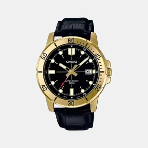 Enticer Men's Analog Leather Watch A1369 - MTP-VD01GL-1EVUDF