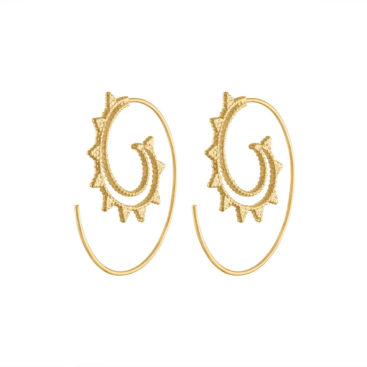 Exquisite Sterling Silver Tibetan Hoop Earrings, Spiral Silver  Hoop Earrings, Tribal Silver Earrings, 925 Sterling Silver Designer Hoop Earrings