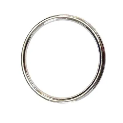 FABIENNE Plain Metal Bangle - Silver