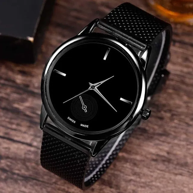 Fashion Alloy Belt Mesh Watches Unisex Women Watches Casual Couple Quartz Wristwatch Relogio Feminino Saat Watches For Women