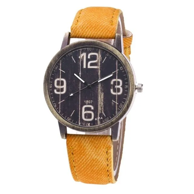 Fashion Quartz Watches for Women Ladies Denim Leather Strap Retro Style Watches