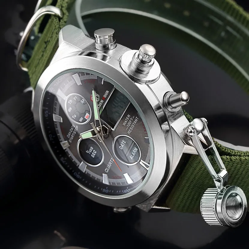 Fashionable Waterproof Watches with Dual Display