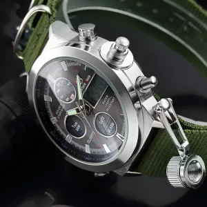 Fashionable Waterproof Watches with Dual Display