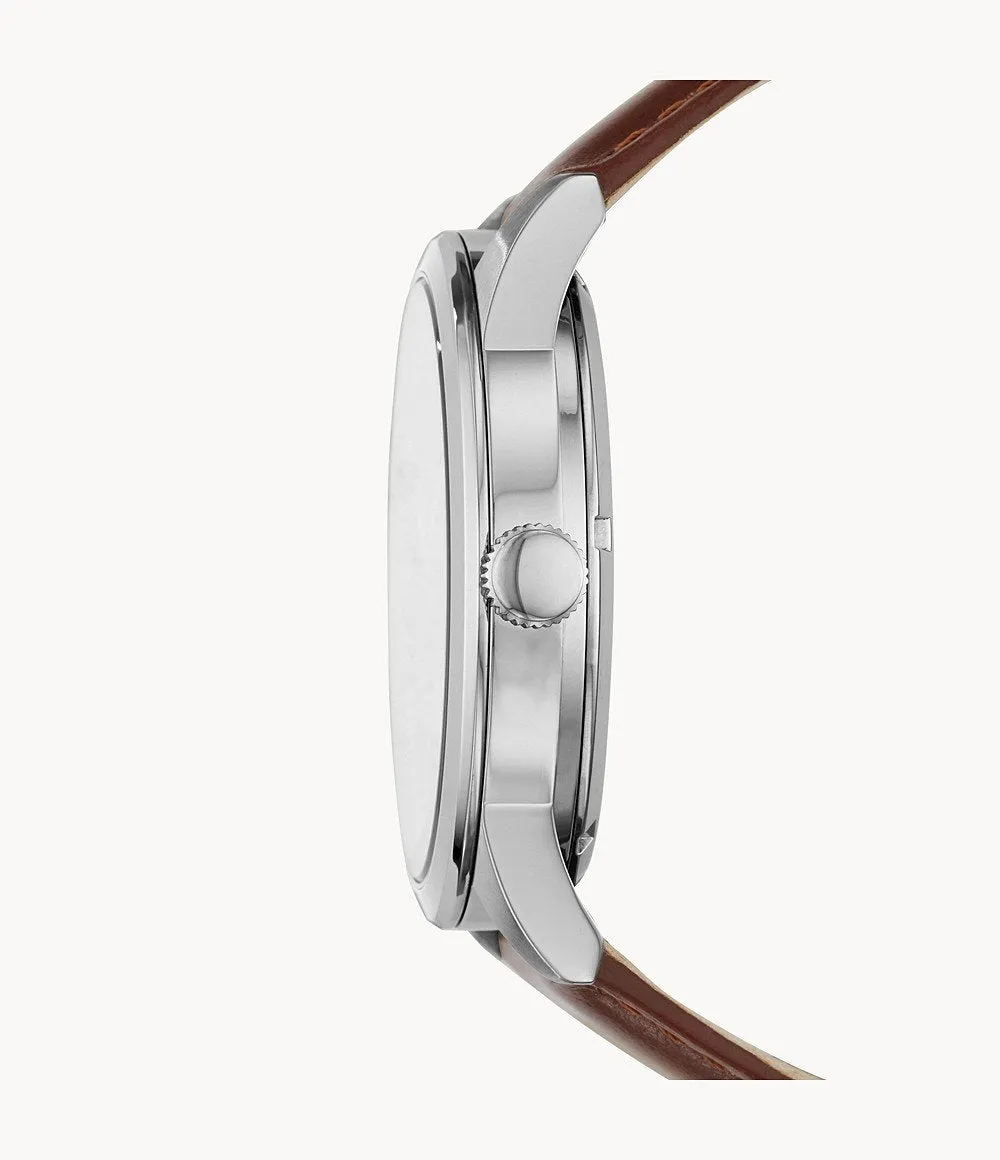 Fossil Flynn Automatic Brown Leather Men's Watch BQ2270