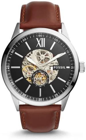 Fossil Flynn Automatic Brown Leather Men's Watch BQ2270