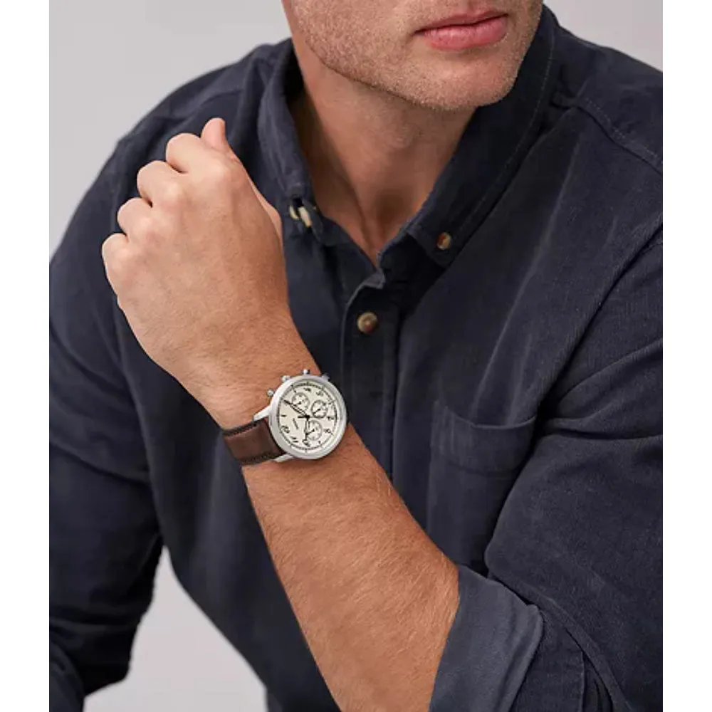 Fossil Men's Neutra Chronograph Brown Leather Watch