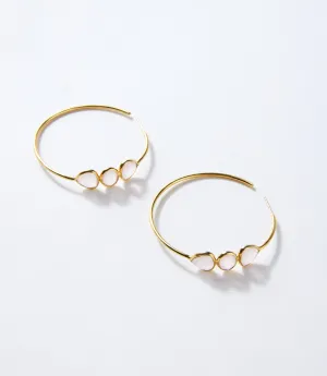 Gemstone Hoop Earrings
