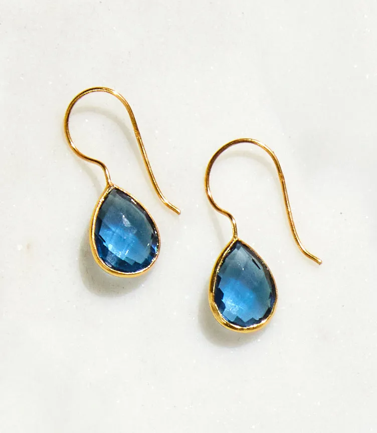 Gemstone Teardrop Earrings