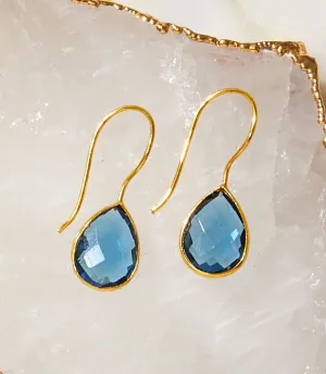 Gemstone Teardrop Earrings