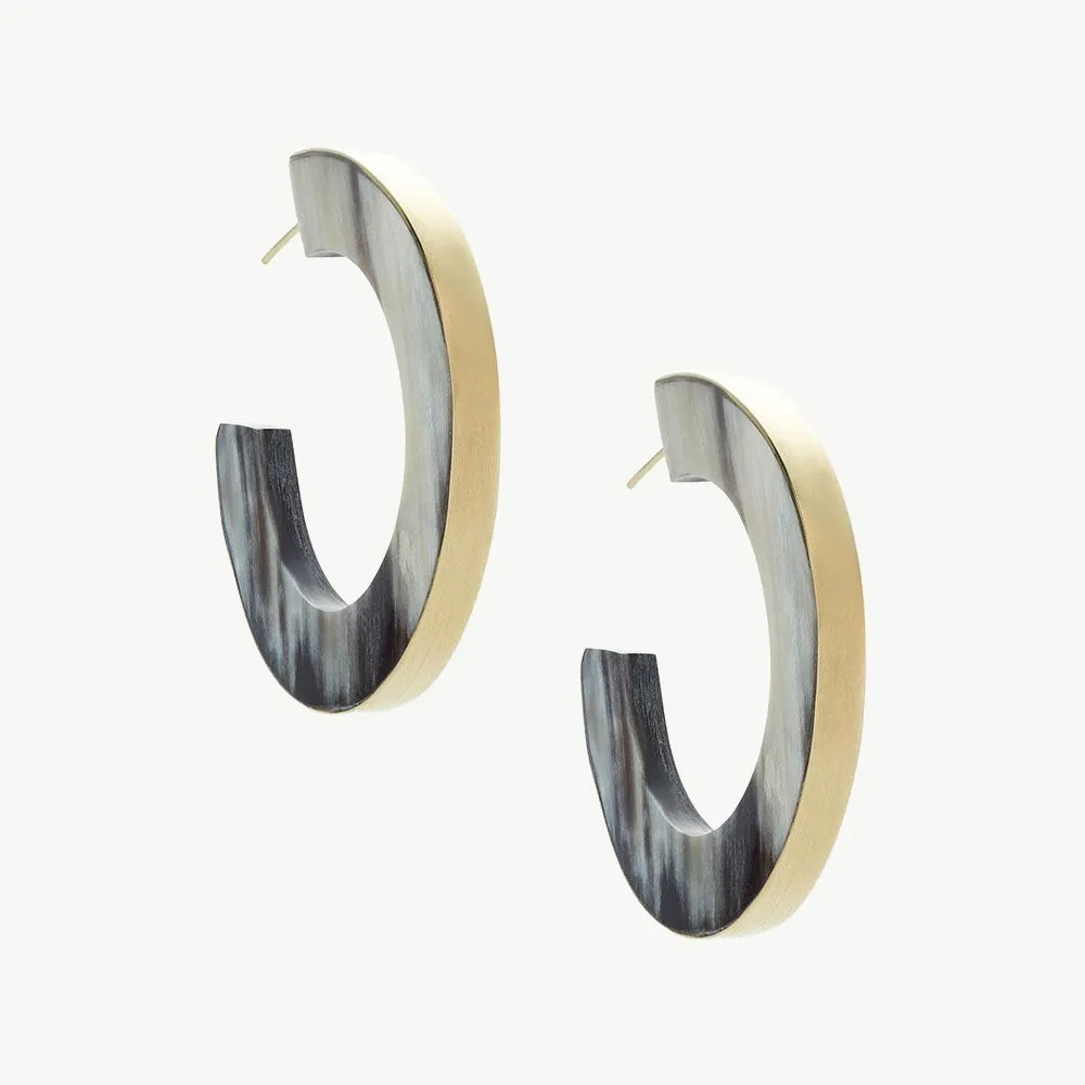 Gilded Paddle Hoop Earrings