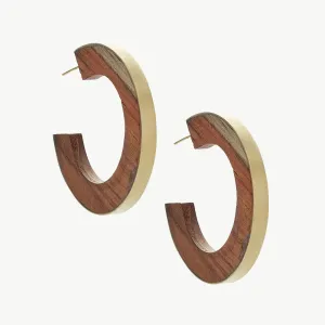 Gilded Paddle Hoop Earrings