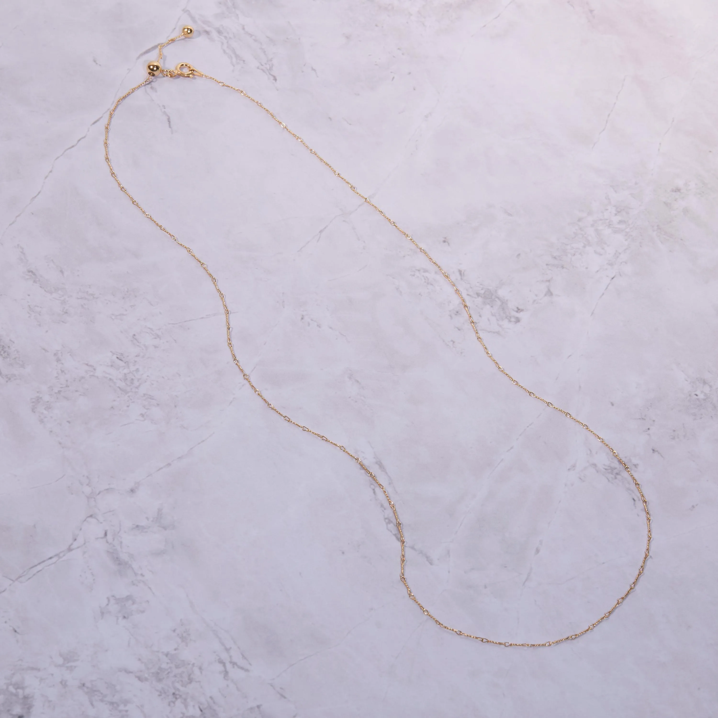 Gold Dainty Twist Layering Chain Necklace - 18K Gold Vermeil
