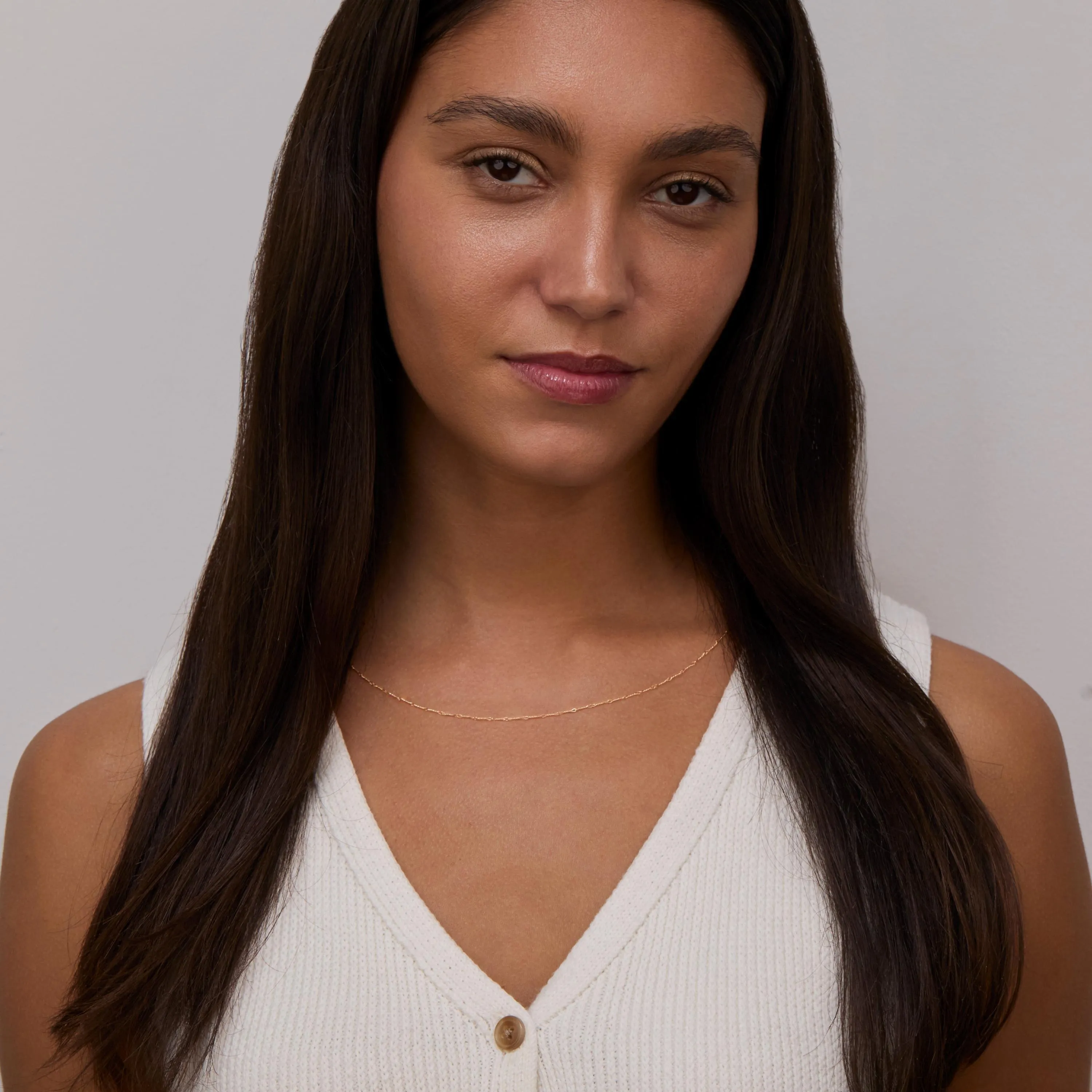 Gold Dainty Twist Layering Chain Necklace - 18K Gold Vermeil