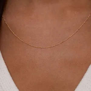 Gold Dainty Twist Layering Chain Necklace - 18K Gold Vermeil