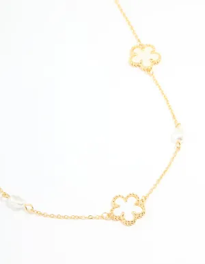 Gold Plated Brass Woven Wrist Cuff