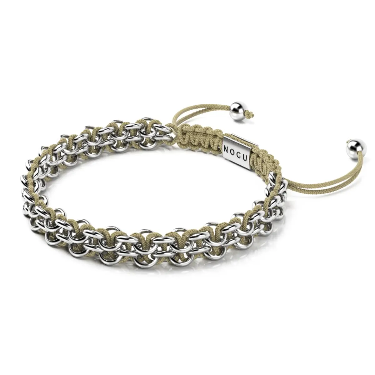 Grizzly Bear Links | Mini Kismet Bracelet | Brown x Silver