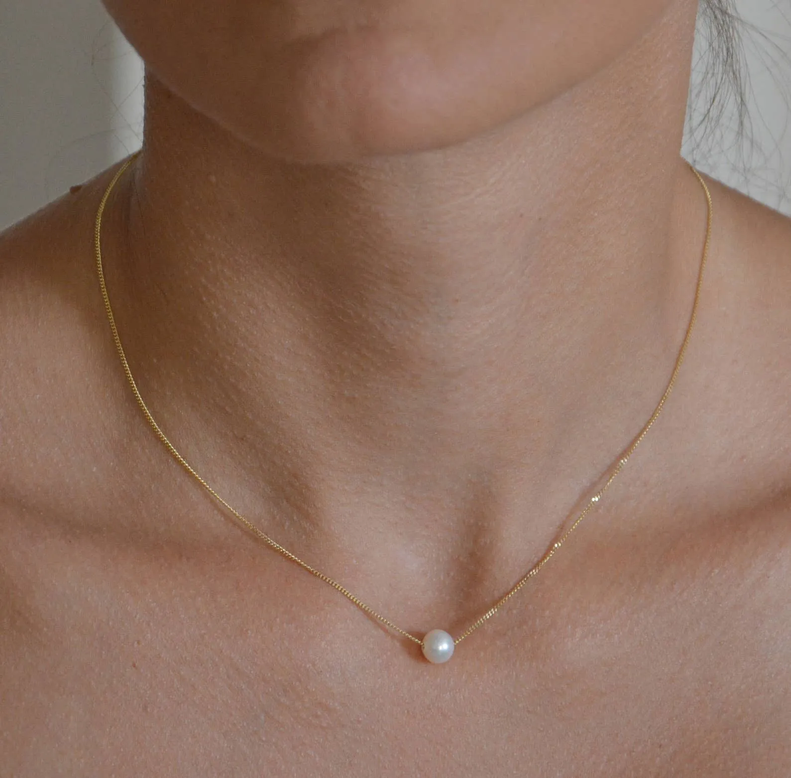 Holiday Black Murano Blessing Necklace in Gold-Filled