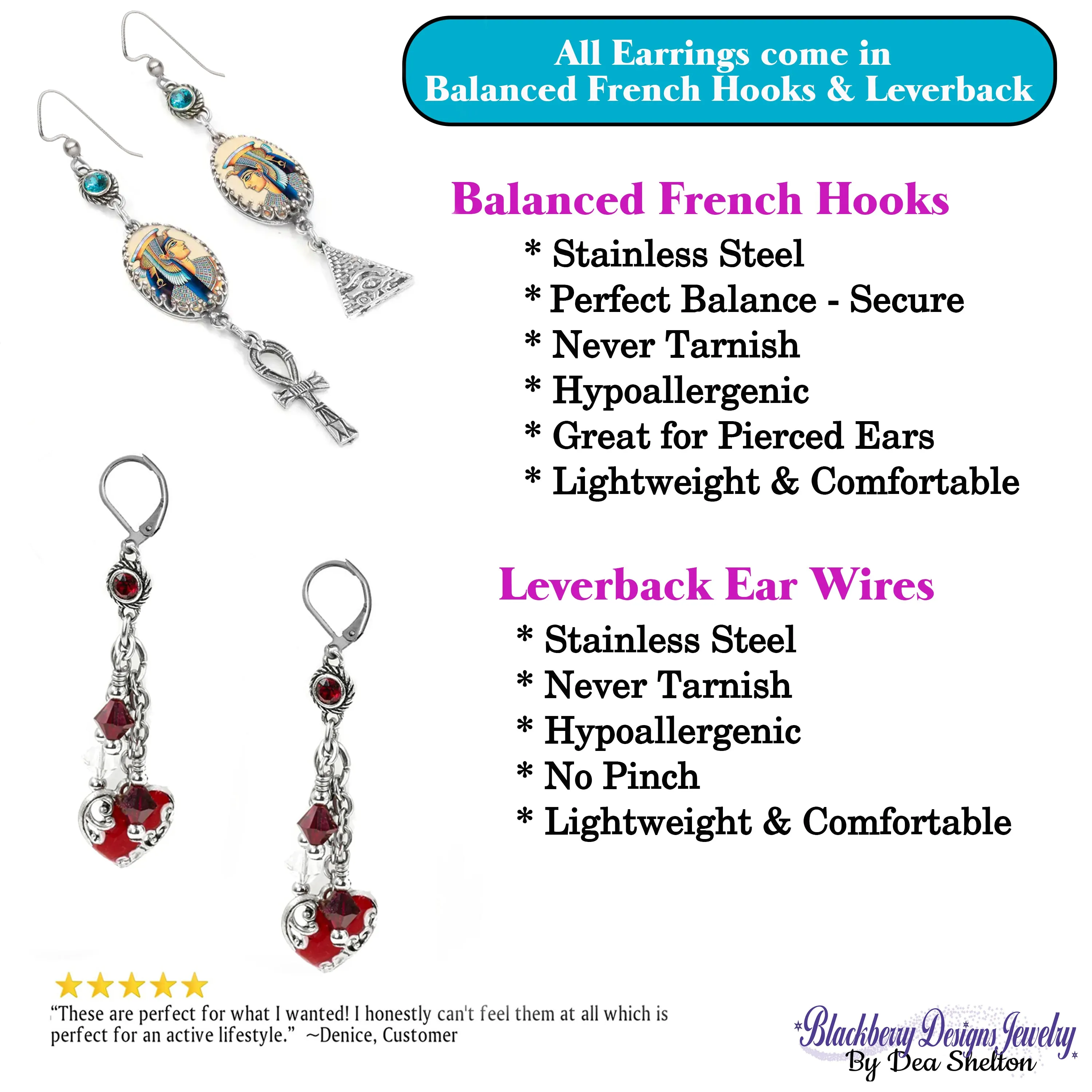 Horoscope Gemstone Earrings, Aries