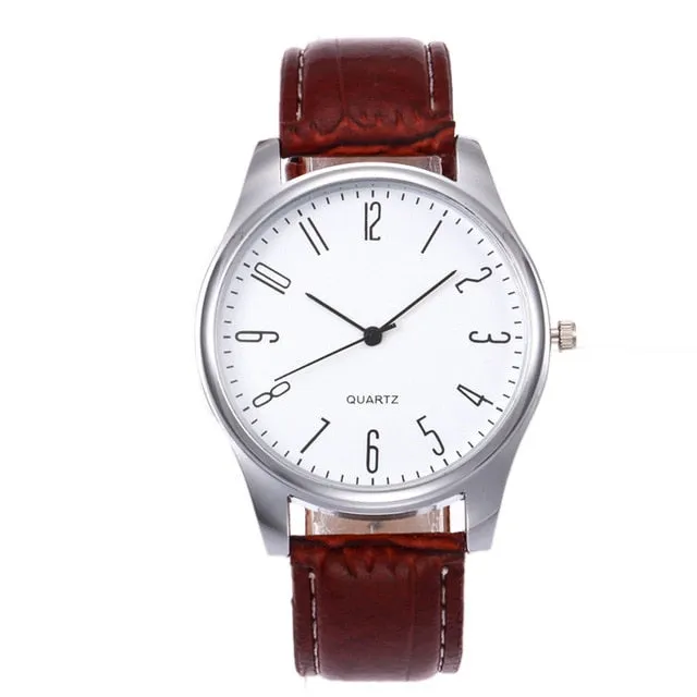 Hot Sale 2018 Mens Watches Simple Business Fashion Leather Quartz Wrist Watch Minimalist Style Mens Watches Clock Kol Saati