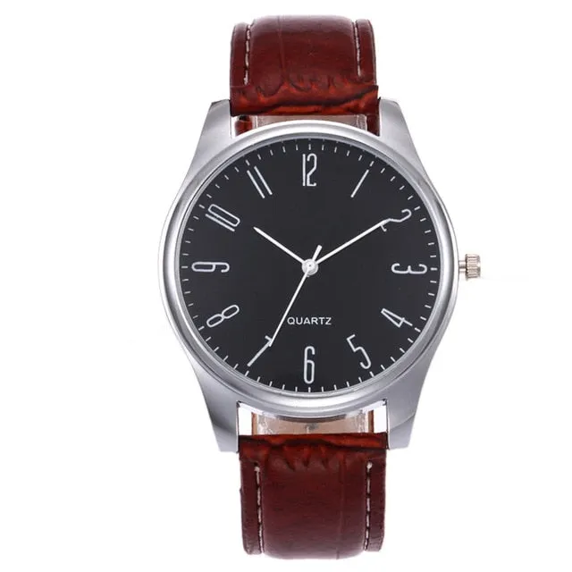 Hot Sale 2018 Mens Watches Simple Business Fashion Leather Quartz Wrist Watch Minimalist Style Mens Watches Clock Kol Saati